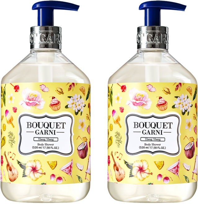 부케가르니 바디워시 일랑일랑향, 520ml, 2개