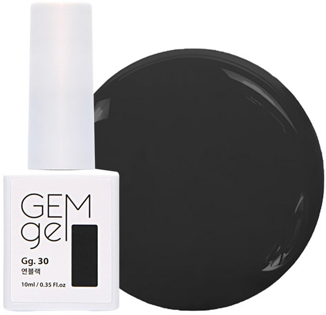 아이빛 네일아트 젬젤 컬러 젤네일, 30연블랙, 10ml, 1개