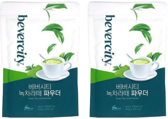 세미 녹차라떼 파우더, 500g, 2개