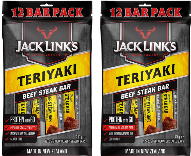 잭링크스 비프 스테이크 바 데리야키 육포, 300g, 2개