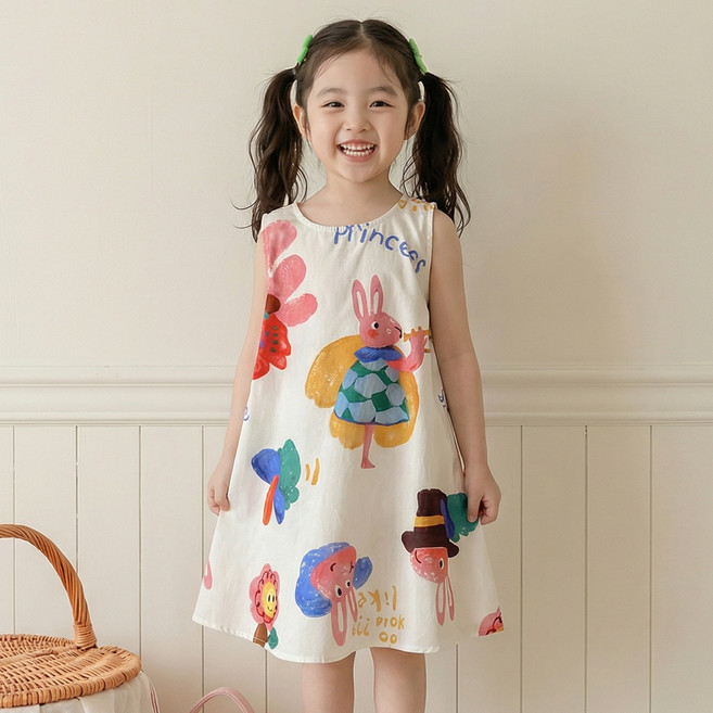 CONTIKIDS 女童透氣託比連身裙