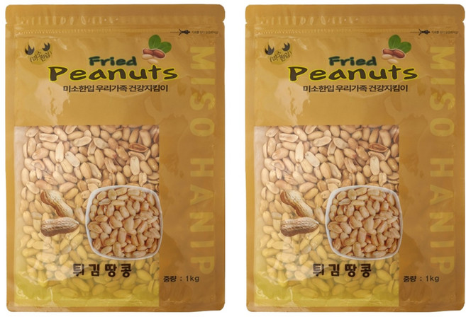 미소한입 튀김 땅콩, 1kg, 2개
