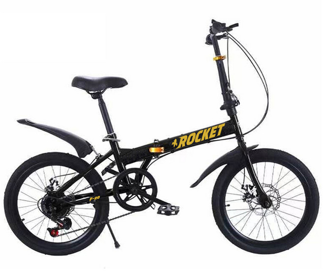 닥터바이크 미니벨로 6단 스틸프레임 자전거 F-20 ROCKET, 블랙, 146cm, 1개