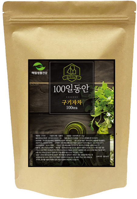 해밀생활건강 구기자차, 1.2g, 100개입, 1개