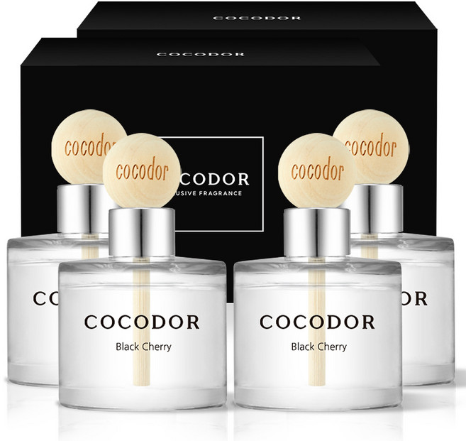 코코도르 우드볼 차량용 디퓨저 50ml 2개입, 블랙체리, 2개