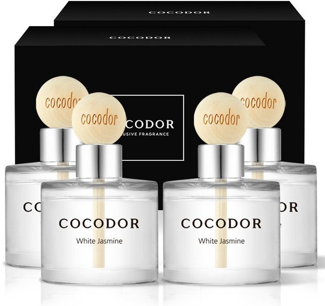 코코도르 우드볼 차량용 디퓨저 50ml 2개입, 화이트쟈스민, 2개