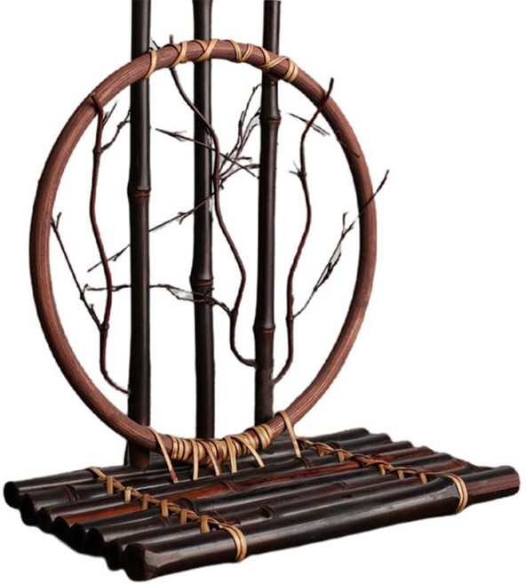 禪意紫竹手編藝術擺件, 1個