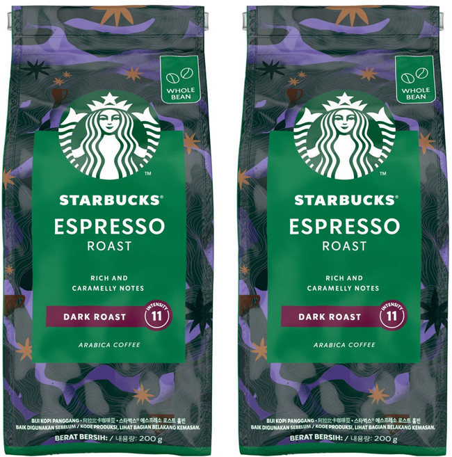 스타벅스 에스프레소 로스트 홀빈 원두, 홀빈(분쇄안함), 200g, 2개