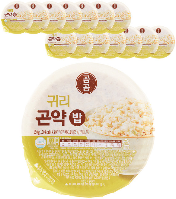 gomgom 即食燕麥蒟蒻飯, 150g, 15個