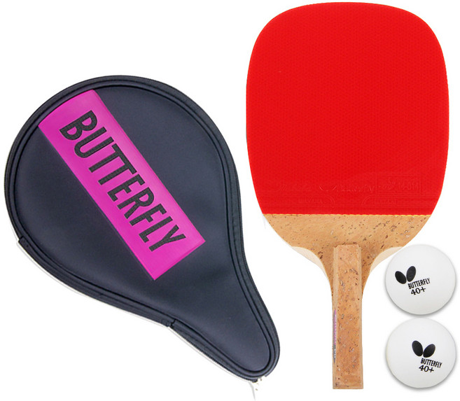 버터플라이 탁구 라켓 나카마 -5 + 탁구공 2p + BD 풀 케이스, NAKAMA P-5, 1개
