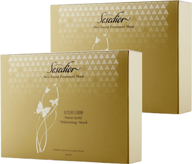 Sesedior 希希娣兒 台灣公司貨 金箔美白面膜煥彩版 30ml, 20片, 2盒