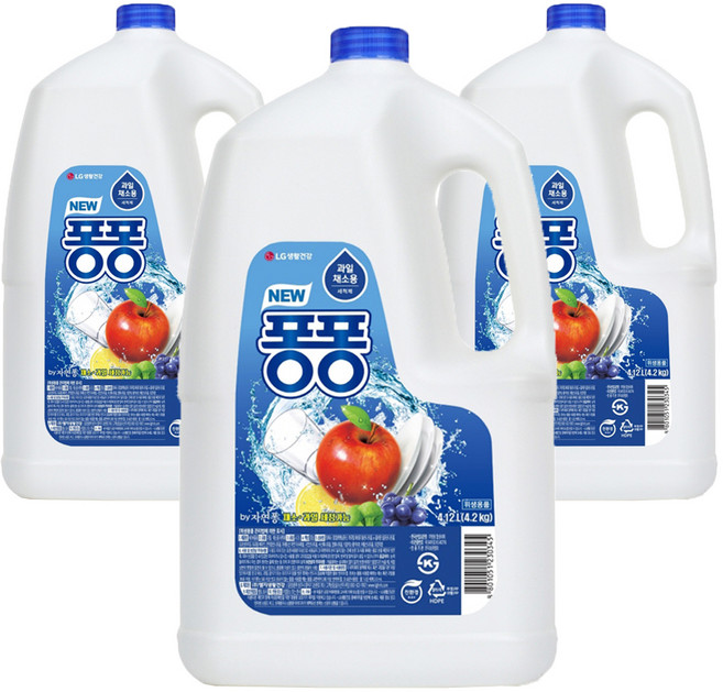 퐁퐁 주방세제, 4.12L, 3개