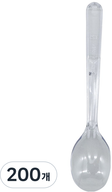 생활엔 국내산 데일리핏 아이스크림 미니 스푼 투명 12cm, 200개, 1개입