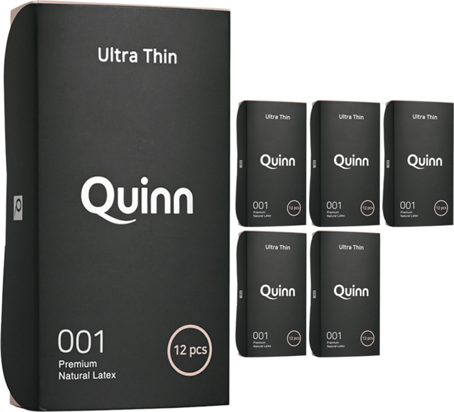 Quinn 001 울트라씬 초박형 콘돔, 12개입, 6개