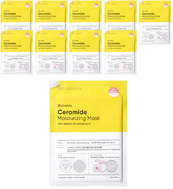 리더스 세라마이드 모이스처라이징 마스크, 10개, 1개입