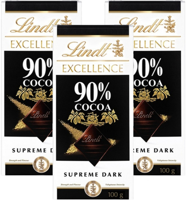 린트엑셀런스 다크 90% 초콜릿, 100g, 3개