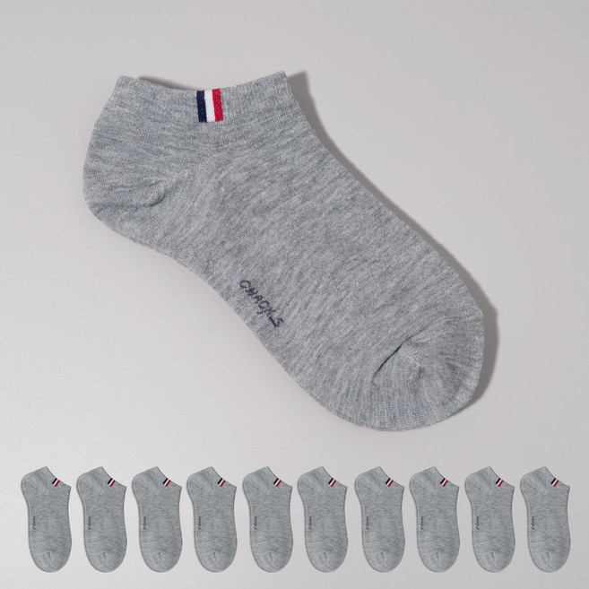 착스 여성용 프리미엄 앞코 보강 발목 포인트 스니커즈 양말 10켤레 세트