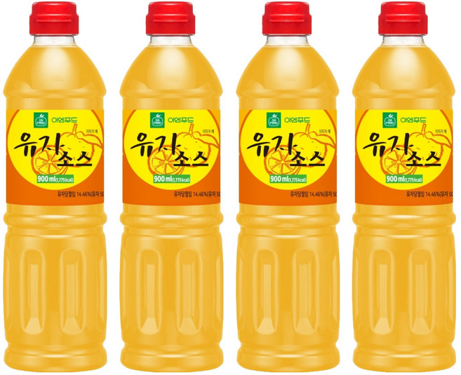 이엔푸드 유자소스, 900ml, 4개