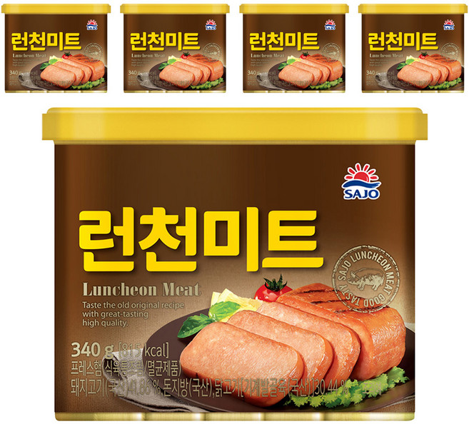 사조오양 런천미트, 340g, 5개