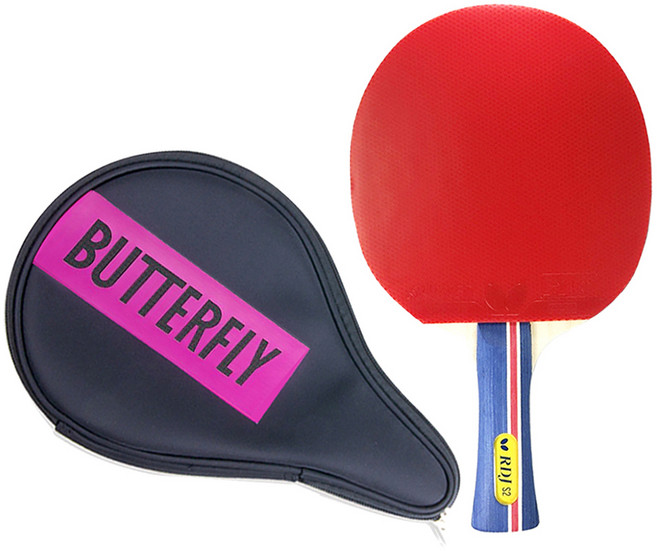 버터플라이 탁구 라켓 RDJ S2 + BD로고풀케이스 로즈, 1세트
