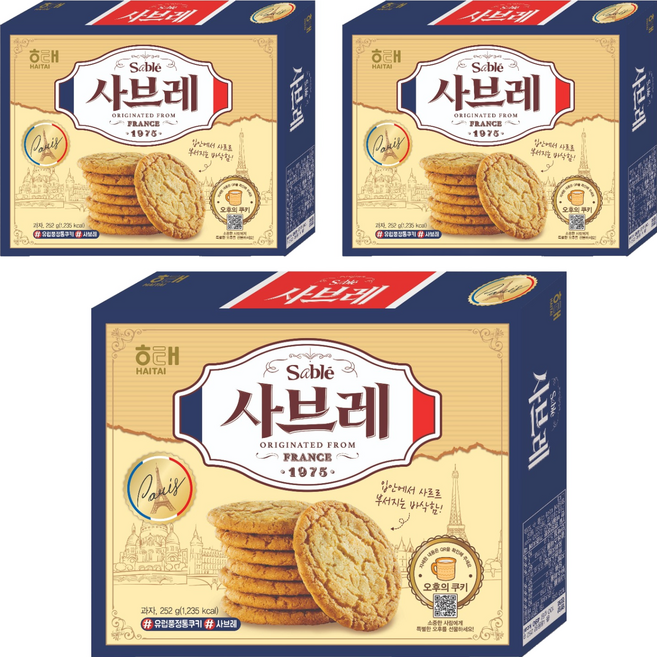해태제과 사브레, 252g, 3개