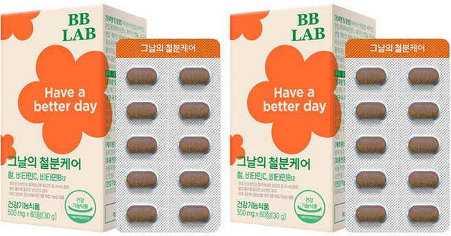 BB LAB 科研 日常鐵質維他命C&B補充錠, 60顆, 2盒