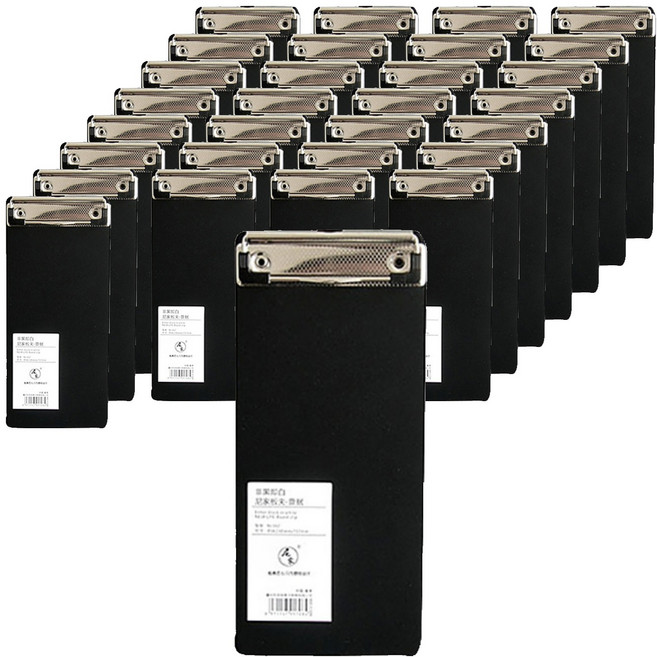 에이비엠코리아 간이 영수증 클립보드, 30개, 블랙