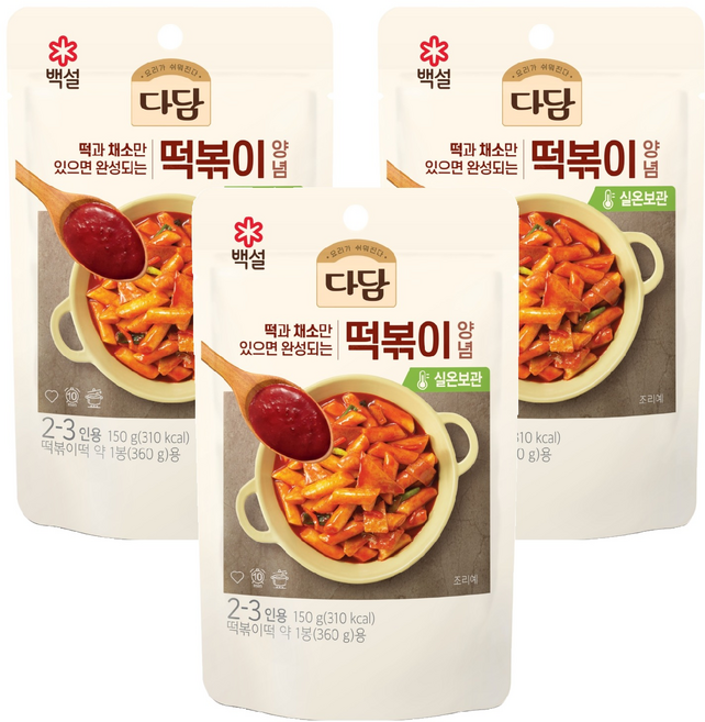 다담 떡볶이양념, 150g, 3개