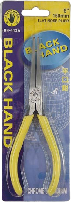 BLACK HAND 黑手牌 無牙尖嘴平口鉗 150mm 6吋, 1支