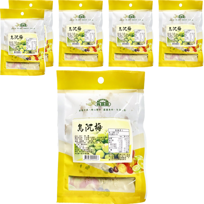 梅甄園 烏沉梅, 60g, 6包