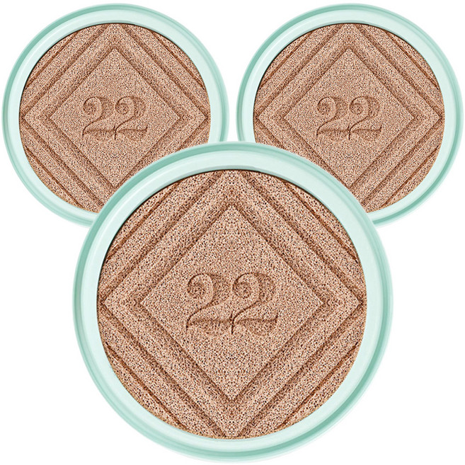 Chosungah 22 CNT 大王氣墊海洋安瓶 SPF50+ PA++++ 補充裝 25g, 01 Light Beige, 3個