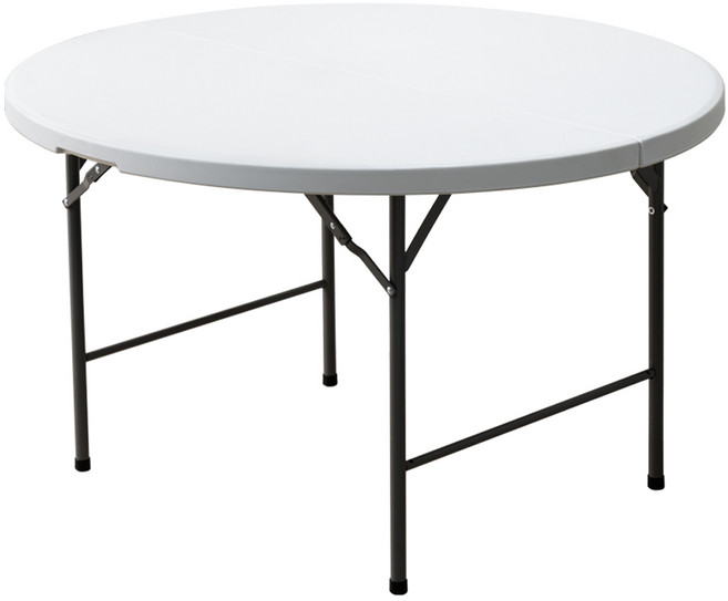 AMOS 亞摩斯 手提摺疊戶外露營圓桌 DCN010WH 122 x 74cm, 白色, 1個