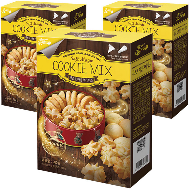 브레드가든 사르르 마법 쿠키 믹스, 330g, 3개