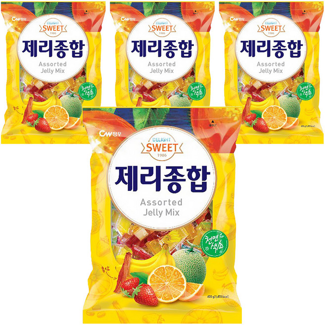 청우식품 제리종합 젤리, 420g, 4개