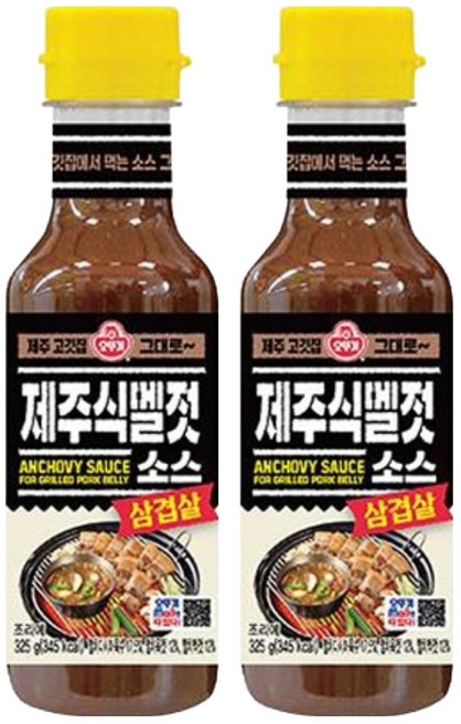 오뚜기 삼겹살 제주식 멜젓소스, 325g, 2개