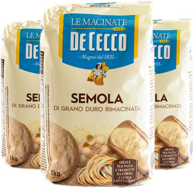 DE CECCO 得科 杜蘭小麥, 1kg, 3個