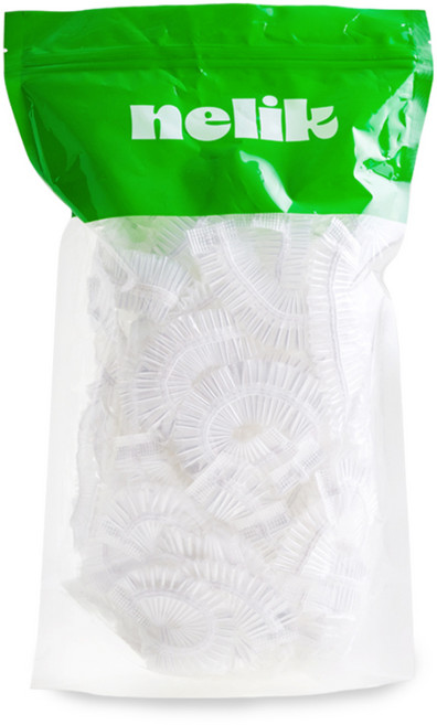 넬릭 퀵 커버 일회용 다용도 비닐 헤어 캡 100p, 투명, 1개