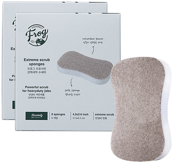 프로그 프로샤인 탄냄비 수세미, 6개입, 2개