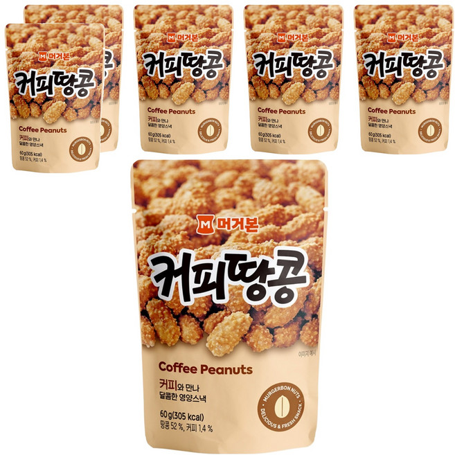 머거본 커피땅콩, 60g, 6개