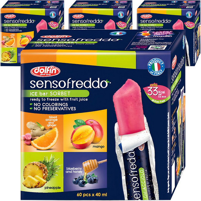 돌핀 센소프레도 얼려먹는 아이스바, 2.4L, 4개