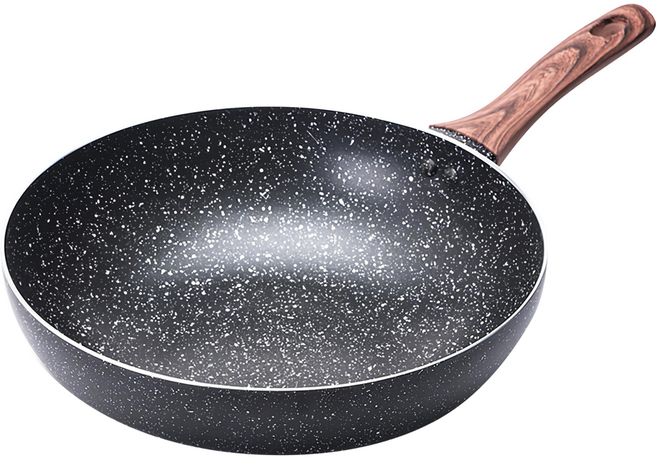 cook power 鍋寶 NS-8130BW原礦大理石不沾深炒鍋 電磁爐適用, 30cm, 1個