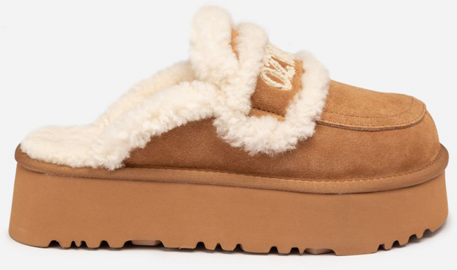 오즈웨어어그 여성용 오즈웨어 바이올렛 시어링 플랫폼 슬리퍼 OZ938P