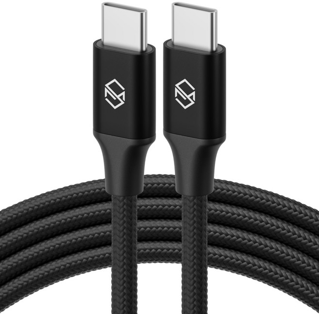 신지모루 C to C PD 고속충전 케이블 60W, 1m, 블랙, 1개