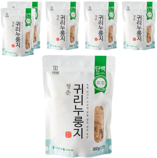 청춘누룽지 비타푸즈 귀리누룽지, 300g, 6개