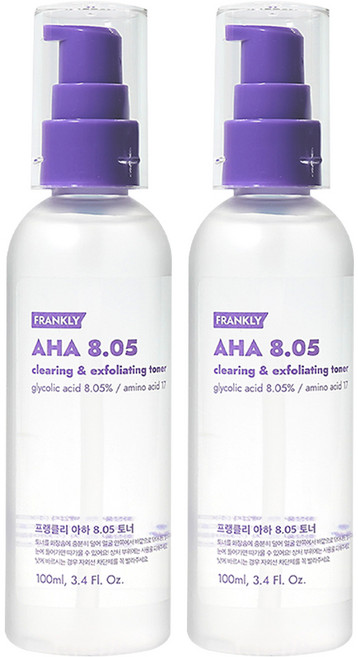 frankly AHA果酸8.05%去角質化妝水, 100ml, 2瓶