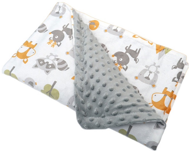 我家寶貝 豆豆絨安撫巾蓋毯 觸感柔軟細緻 雙面料, 狐狸