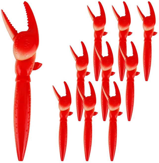 인디케이 갓잡은 랍스타 집게 볼펜, 빨강, 10개