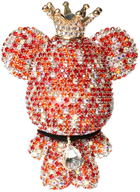 도그독 차량용 방향제 큐빅베어 레드 화이트코튼, 1개