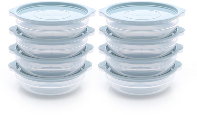 심플 쿡앤밥 전자렌지 용기 스카이블루, 8개, 450ml