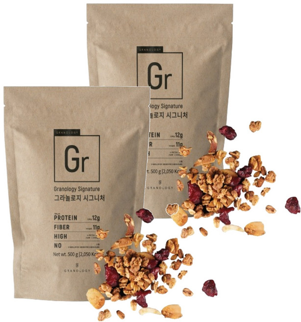 그라놀로지 시그니처 그래놀라 시리얼, 500g, 2개